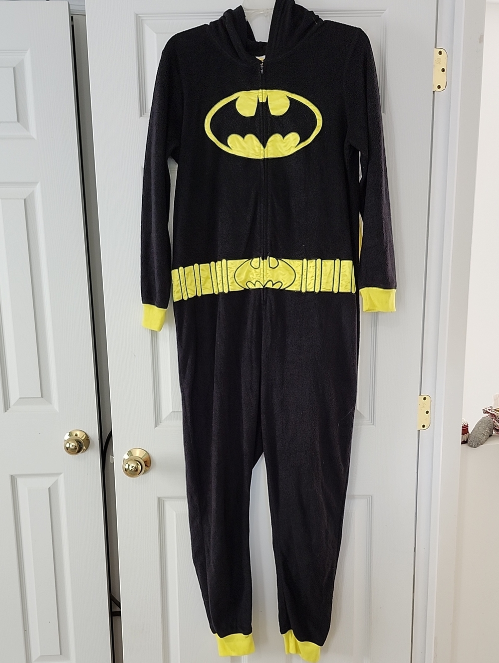 Batgirl DC Comics Fleece Union Suit Pajamas Or Costume With Cape